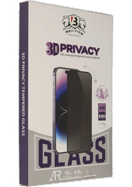 iPhone 16E Bilvis 3D Hayalet Cam Ekran Koruyucu - 11966-8297