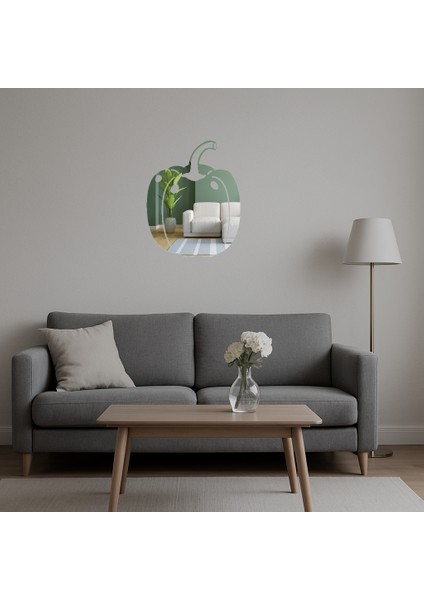 Biber ve Sebzeler Temalı Dekoratif Aynalı Tablo - 18606-1299 indirimleri