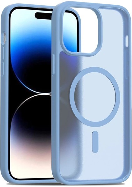 iPhone 14 Jota Magsafe Kapak - Açık Mavi - 17405-8341