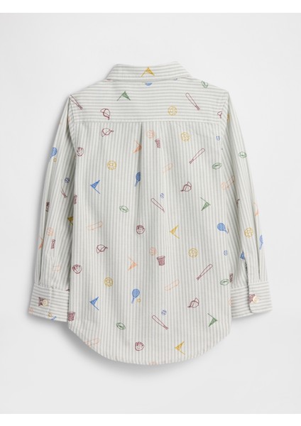 Erkek Bebek Gri Oxford Gömlek modelleri