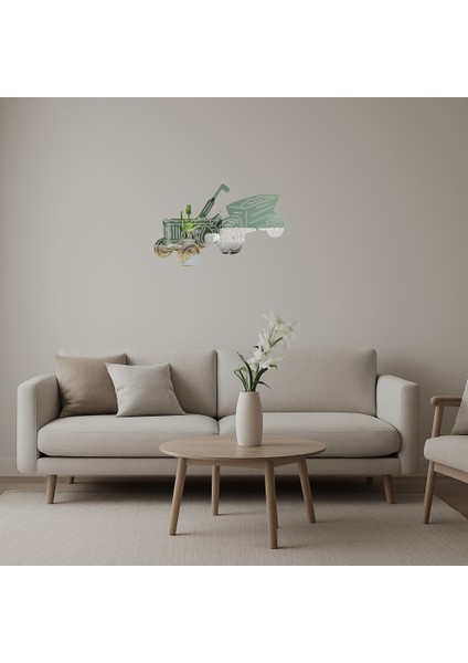 Tarım Makinesi Dekoratif Aynalı Tablo - 14693-3685