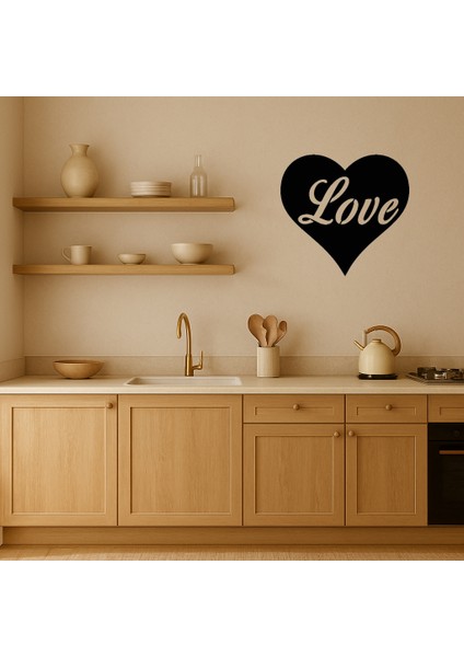 Aşk ve Kalp Desenli Mdf Dekoratif Tablo - 13299-4279 fiyatları