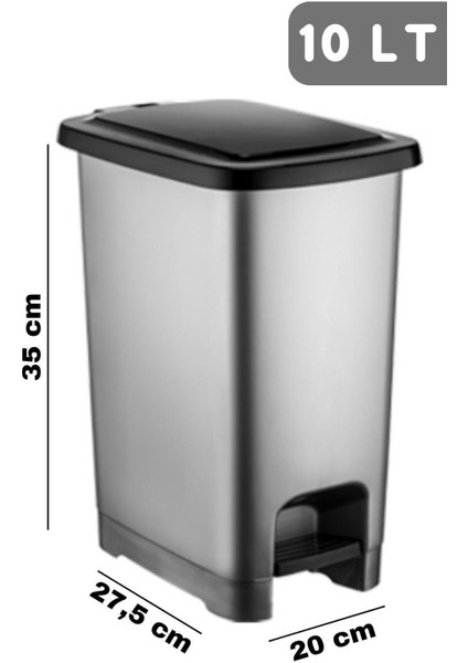 10 Lt Eco Slim Pedallı Çöp Kovası Antrasit - Modern ve Şık Tasarım fırsatları