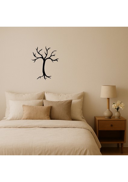 Yapraksız Ağaç Tasarımlı Mdf Dekoratif Tablo - 16836-6659