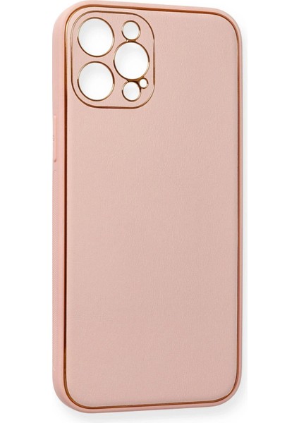 iPhone 12 Pro Max Kılıf Coco Deri Silikon Kapak - Pembe - 15824-2358 fiyatları