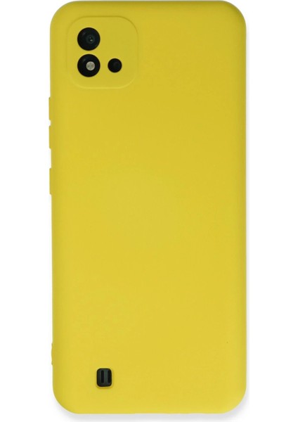 Realme C11 2021 Kılıf Nano Içi Kadife Silikon - Sarı - 11344-7594