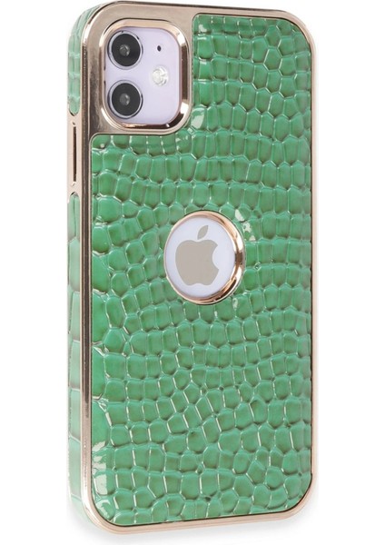 iPhone 11 Kılıf Snake Kapak - Koyu Yeşil - 16896-3083