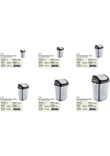 Gri 2,5 Litre Sallanır Kapaklı Çöp Kovası, Ofis, Banyo, Mutfak, Bahçe, 24X12X16 cm fiyatları