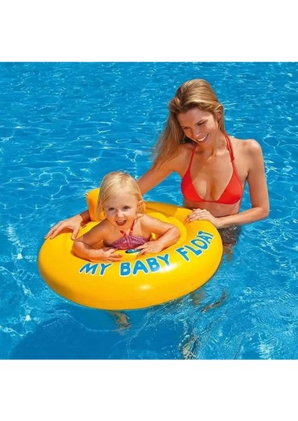 Sarı Bebek Yüzme Simidi, 70CM, Eğlenceli ve Güvenli Yüzme Deneyimi