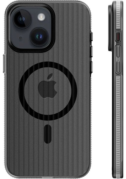 iPhone 15 Line Magsafe Kapak - Gri - 16315-9592