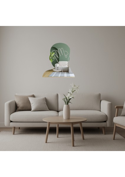 Iç Mekan Dekoratif Facepalming Erkek Emoji Aynalı Tablosu - 14289-8664