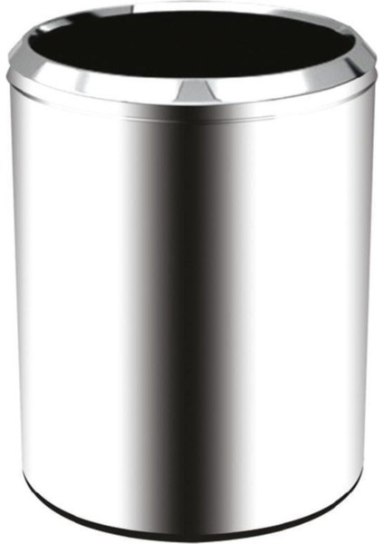 Krom Çemberli 20 Litre Çöp Kovası, Beyaz, Pratik ve Şık Tasarım
