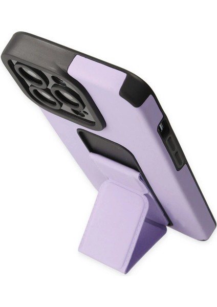 iPhone 14 Pro Max Kılıf Mega Standlı Silikon - Lila - 11452-8567 modelleri