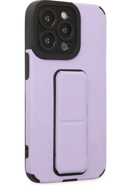 iPhone 14 Pro Max Kılıf Mega Standlı Silikon - Lila - 11452-8567 indirimleri