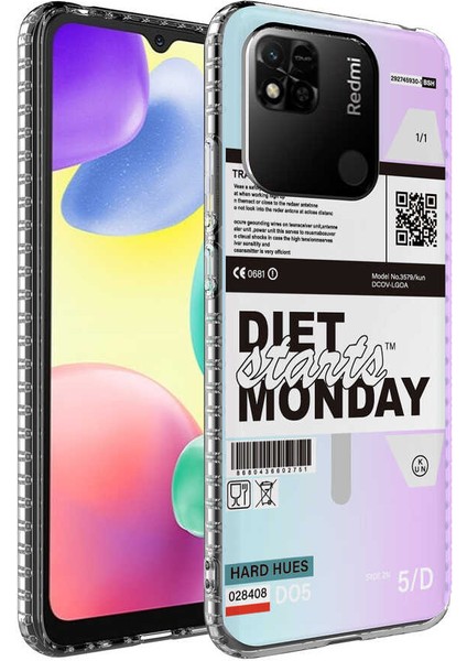 Xiaomi Redmi 10C Kılıf Airbag Kenarlı Renkli Desenli Silikon Scks Elegans Kapak-No5