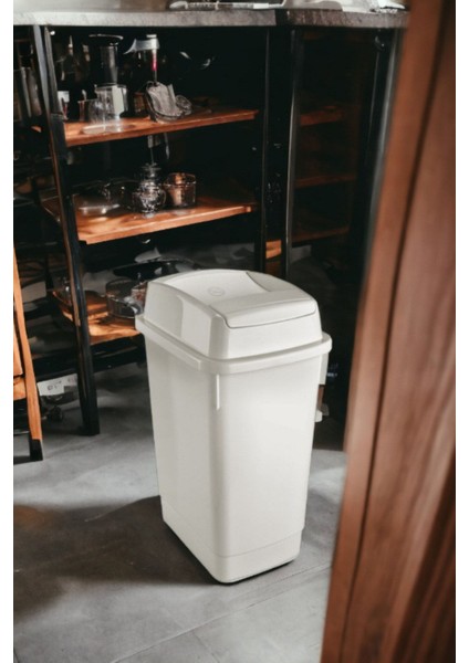 Beyaz 27L Çift Taraflı Itmeli Banyo ve Otel Atık Kovası modelleri
