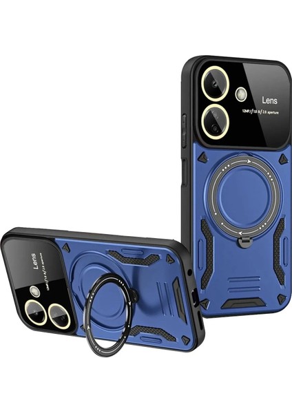 Xiaomi Redmi 13C Kılıf Joy Lens Standlı Kapak - Lacivert - 13105-2627
