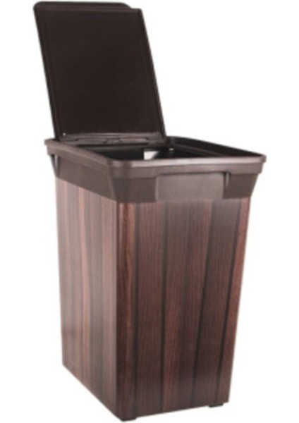 Şık Siyah Ahşap Görünümlü 20 L Plastik Çöp Kovası fırsatları