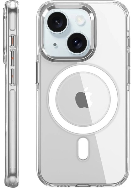 iPhone 15 Pro Kılıf Crystal Magsafe Kapak - Şeffaf - 11153-1379