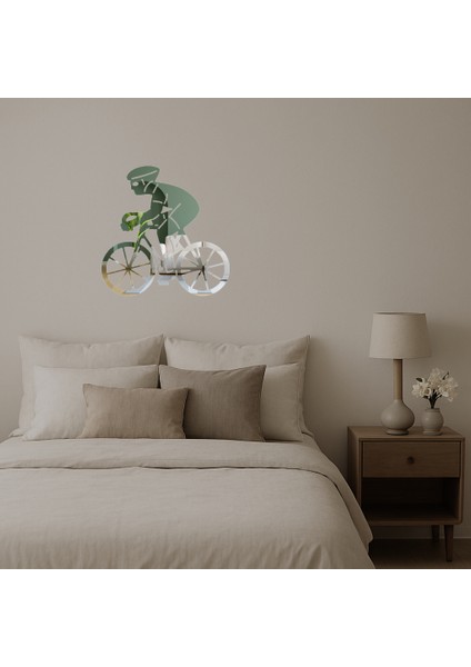 Bisikletçi Emoji Dekoratif Aynalı Tablo - 16566-4127 fiyatları