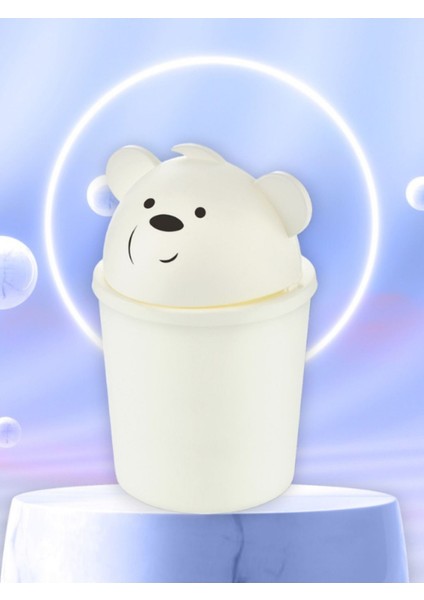 Sevimli Ayıcıklı Masa Üstü Küçük Çöp Kutusu, Çocuk Odası Dekoru