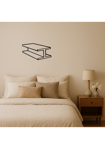 Çelik Çubuk Desenli Mdf Dekoratif Tablo - 13546-2686