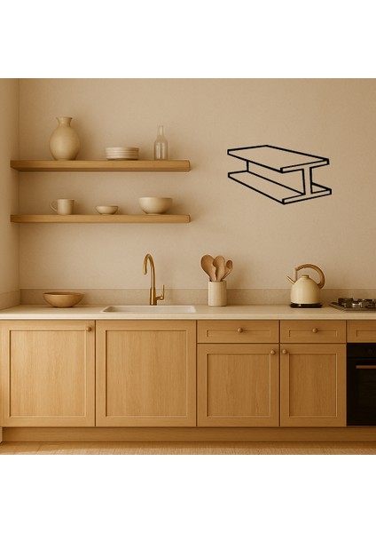 Çelik Çubuk Desenli Mdf Dekoratif Tablo - 13546-2686 fiyatları