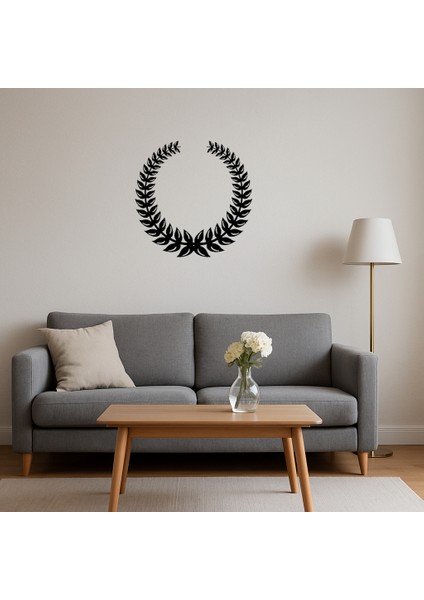 Yuvarlak Zeytin Dalı Tasarımlı Dekoratif Tablo - 14226-2519 fırsatları