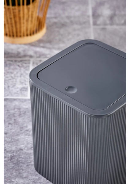 Kare Çöp Kutusu, Koyu Gri, 5 Litre, Şık ve Fonksiyonel Tasarım modelleri