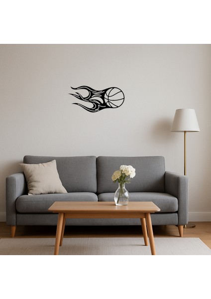 Alevli Basketbol Mdf Dekoratif Tablo - 11138-4724 fırsatları