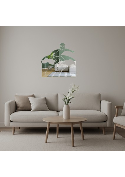 Sörf Yapan Emoji Dekoratif Aynalı Tablo - 13606-5275