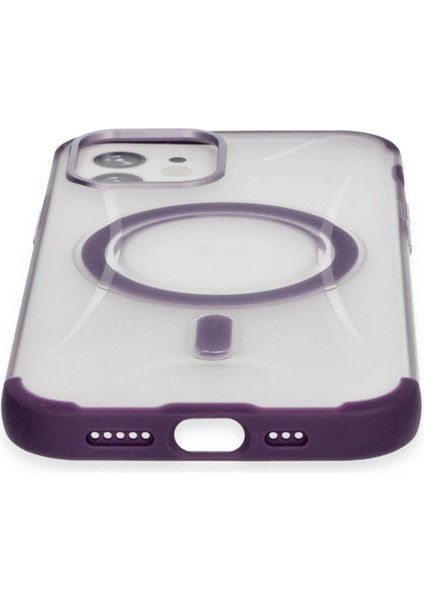 iPhone 12 Hilton Magsafe Kapak - Derin Mor - 13979-3743 modelleri