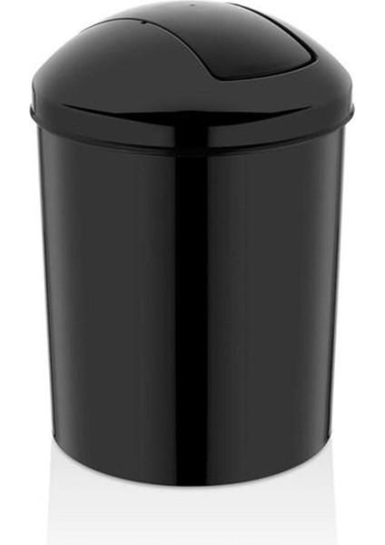 Şık Siyah 15 Litre Kelebek Kapaklı Çöp Kovası, Çok Amaçlı ve Kullanışlı