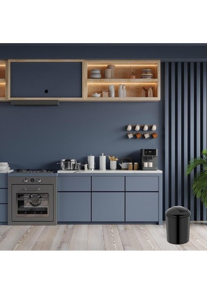 Şık Siyah 15 Litre Kelebek Kapaklı Çöp Kovası, Çok Amaçlı ve Kullanışlı fiyatları