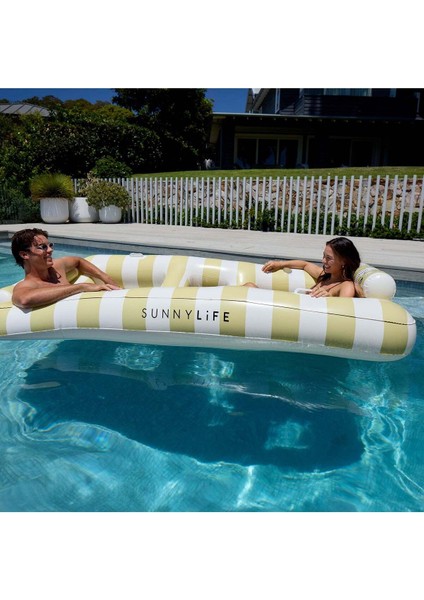 Çok Renkli Ikili Deniz ve Havuz Yatağı, Rahat ve Şık Tasarım