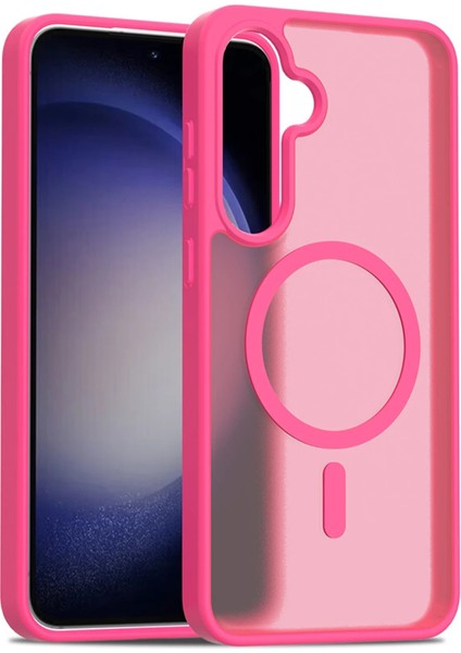 Samsung Galaxy S24 Fe Jota Magsafe Kapak - Rose - 12483-3757