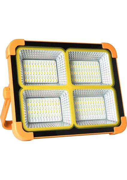 200W Solar Güneş Enerjili LED Projektör – Taşınabilir, Powerbank Özellikli, 5 Modlu Aydınlatma