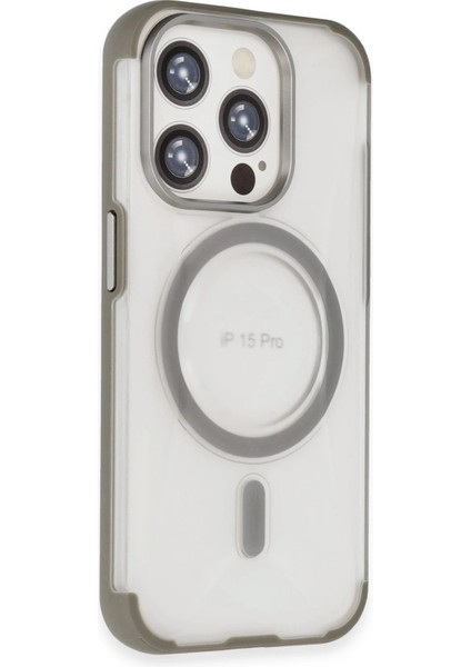iPhone 15 Pro Hilton Magsafe Kapak - Titan Gri - 15307-4592