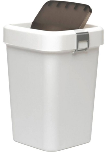 Şık Kapaklı 8 Lt Çöp Kovası Beyaz, Pratik ve Temiz Kullanım Için Ideal fiyatları