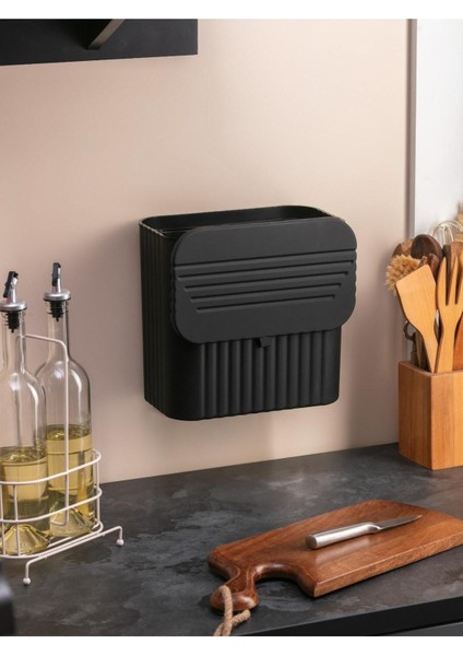 Siyah 12L Mutfak Tezgah Üstü ve Dolap Askılı Çöp Kovası fırsatları