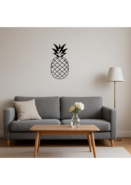 Tropikal Mdf Ananas Desenli Dekoratif Duvar Tablosu - 17660-1713 fırsatları
