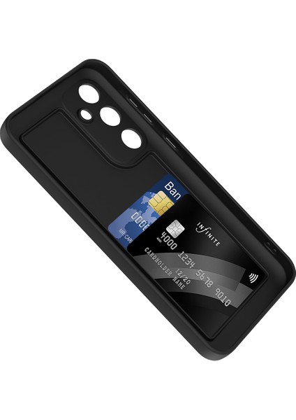 Galaxy A36 Kılıf Kamera Korumalı Kartlık Hazneli Scks Vitra Kapak - Kahverengi