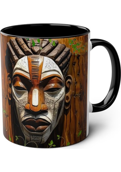 Afrika Maskesi Baskılı Kupa