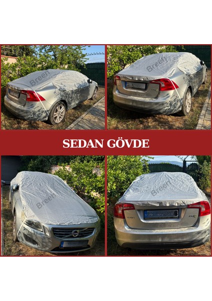 Gri Yarım Araba Brandası, Su Geçirmez, Güneşten Korur, Toz ve Kir Önleyici, Buzlanma Önleyici fiyatları