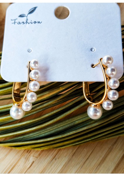 Lüks Figürlü Gösterişli Incili Küpe