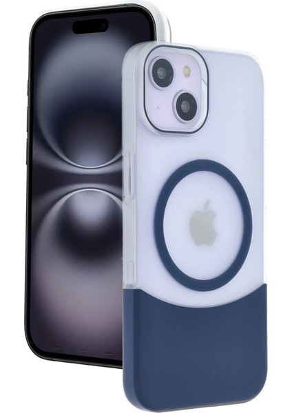 iPhone 14 Velar Magsafe Kapak - Lacivert - 13444-3946