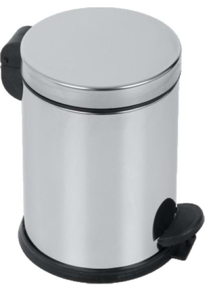 Micro Pedallı Çöp Kovası 5 Lt Gri Ø21X22 cm