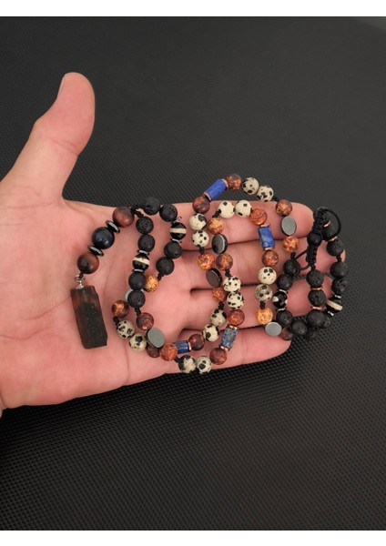 Sertifikalı Fosilli Damla Kehribar-Lav Taşı-Tibet Akiği-Tamburlanmış Akik-Lapis Lazuli-Dalmaçya Jasper Doğaltaş Kolye Takı Aksesuar Erkek Kolye Kadın Kolye modelleri