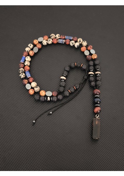 Sertifikalı Fosilli Damla Kehribar-Lav Taşı-Tibet Akiği-Tamburlanmış Akik-Lapis Lazuli-Dalmaçya Jasper Doğaltaş Kolye Takı Aksesuar Erkek Kolye Kadın Kolye