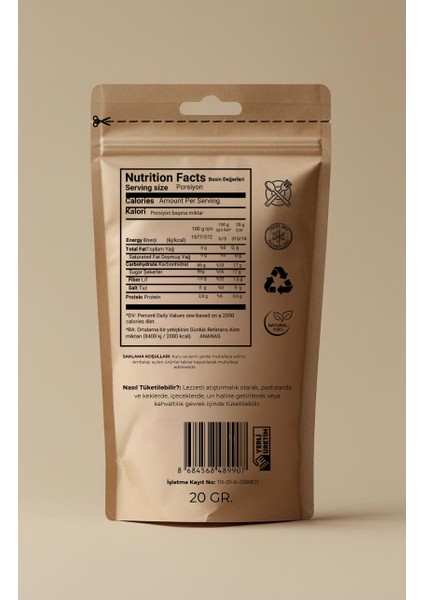 Frezy Freeze Dry Ananas Dilimleri Dondurularak Kurutulmuş Sağlıklı Atıştırmalık Kuru Meyve Cipsi 20G fiyatları